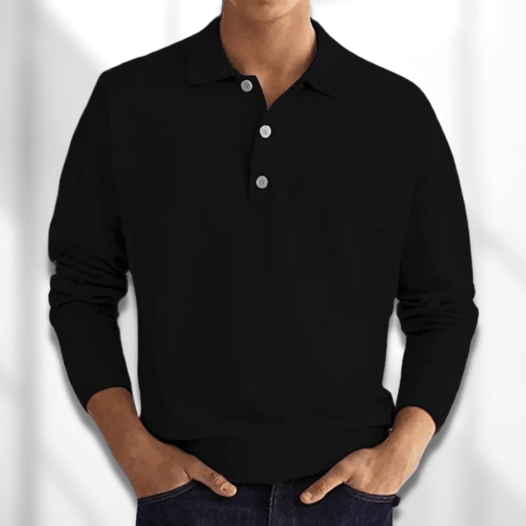 Daniel | Langærmet poloshirt til mænd