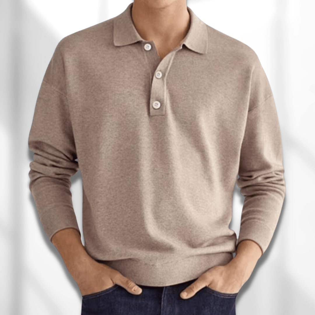 Daniel | Langærmet poloshirt til mænd