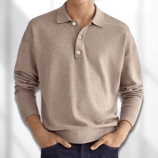 Daniel | Langærmet poloshirt til mænd