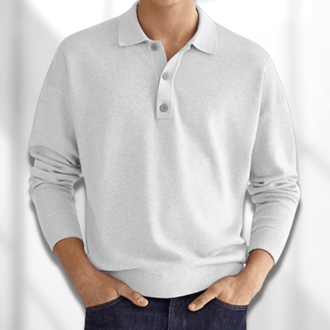 Daniel | Langærmet poloshirt til mænd