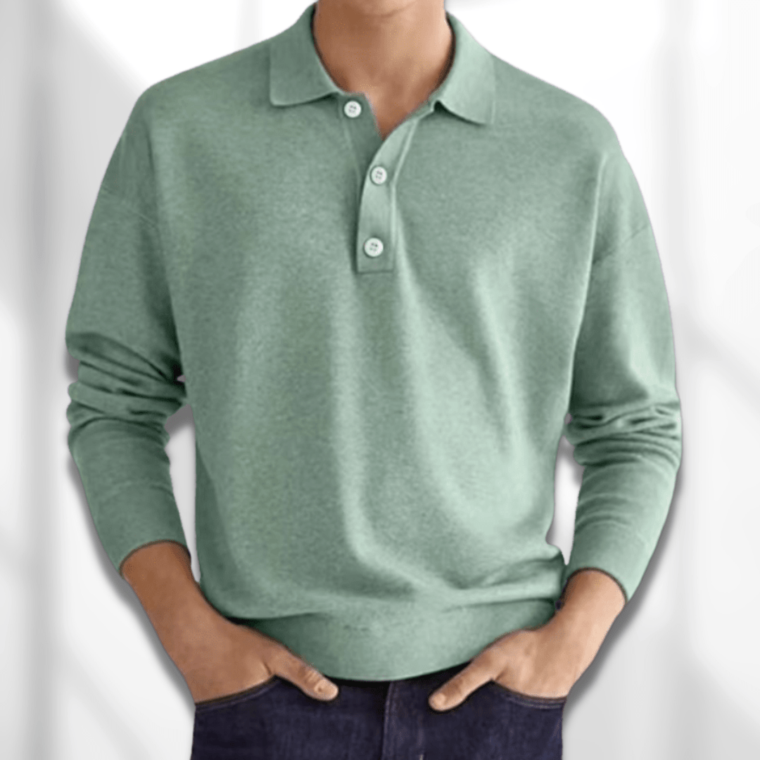 Daniel | Langærmet poloshirt til mænd