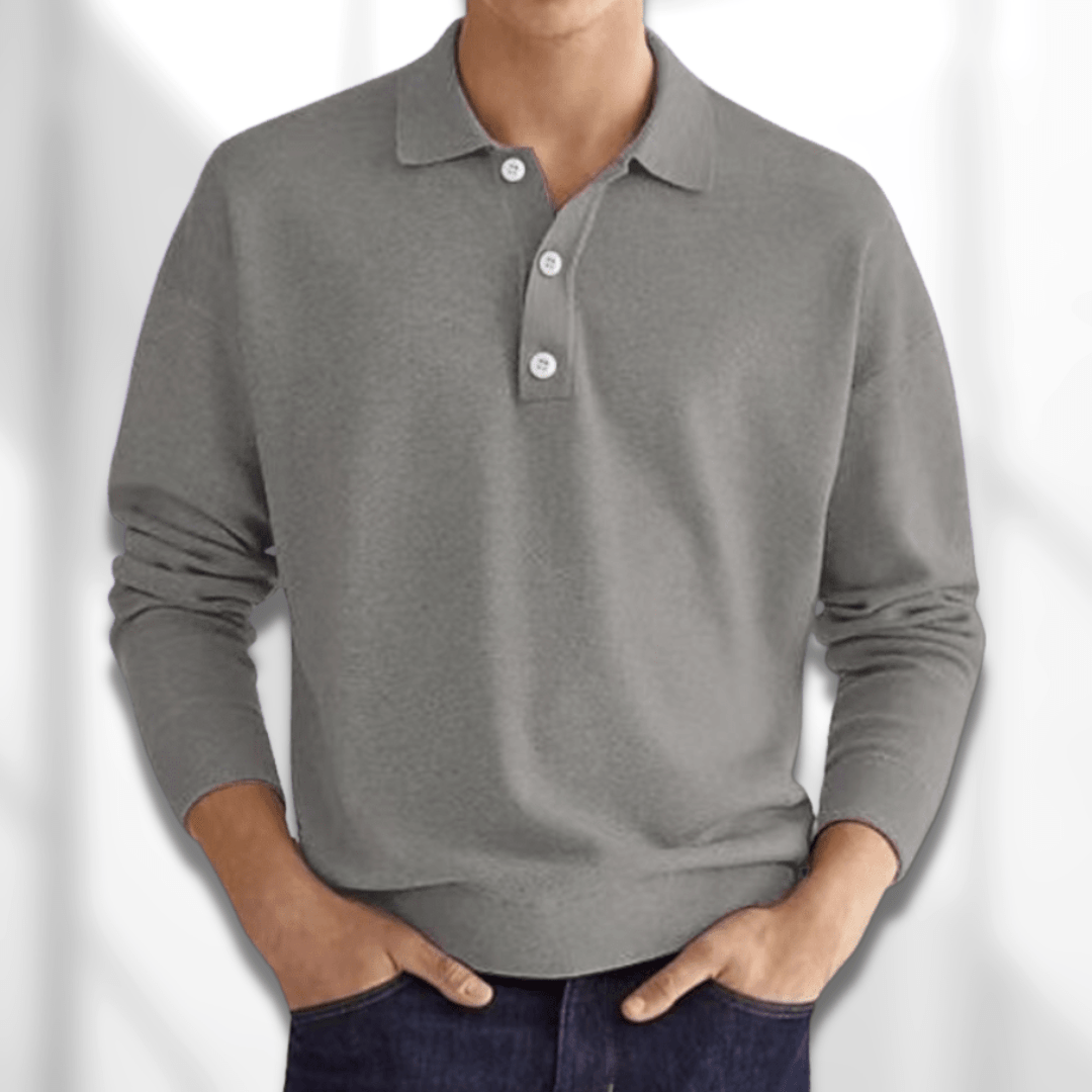Daniel | Langærmet poloshirt til mænd