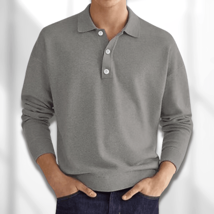 Daniel | Langærmet poloshirt til mænd