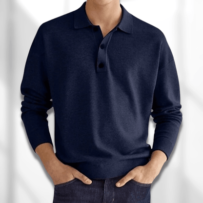 Daniel | Langærmet poloshirt til mænd