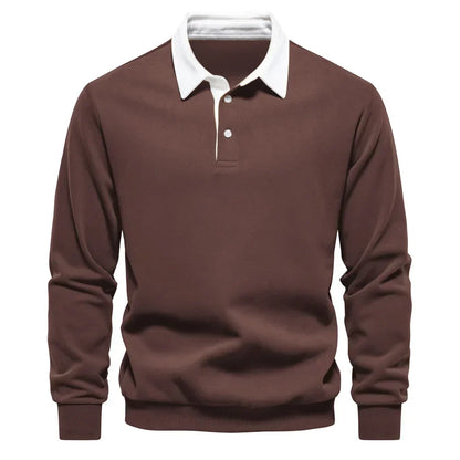 Jens - Sweatshirt med Polohals