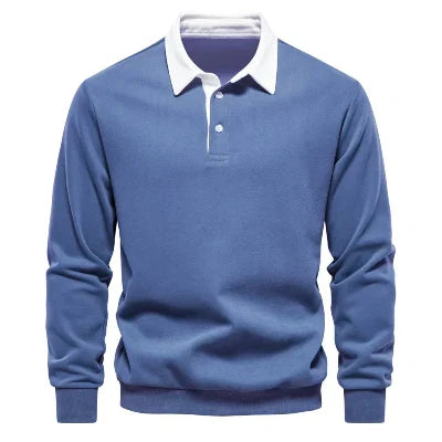 Jens - Sweatshirt med Polohals