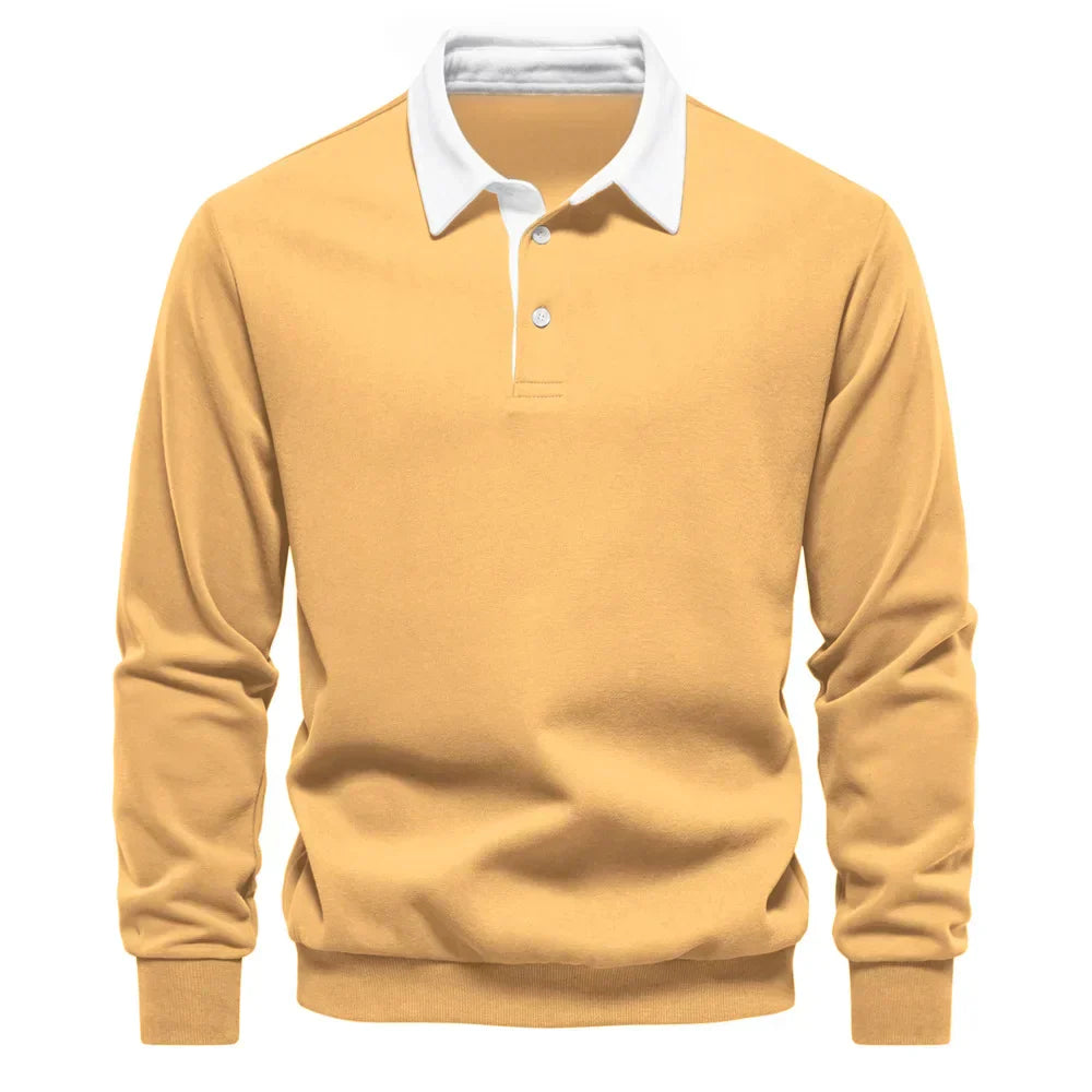Jens - Sweatshirt med Polohals