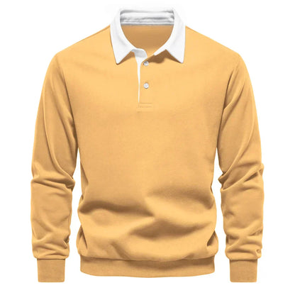 Jens - Sweatshirt med Polohals