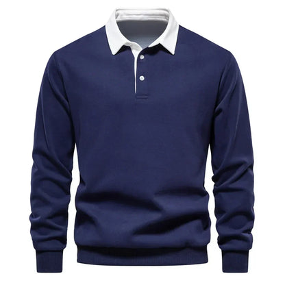 Jens - Sweatshirt med Polohals