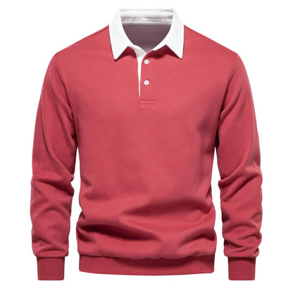 Jens - Sweatshirt med Polohals