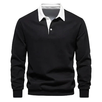 Jens - Sweatshirt med Polohals