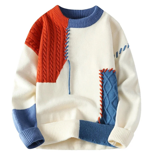 Vera - Stilfuld patchwork sweater