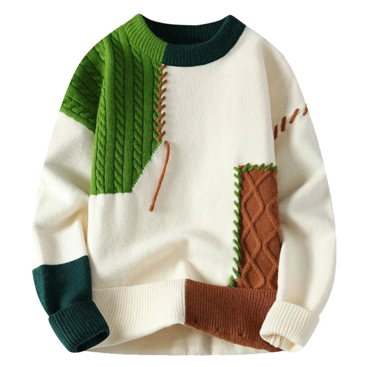 Vera - Stilfuld patchwork sweater