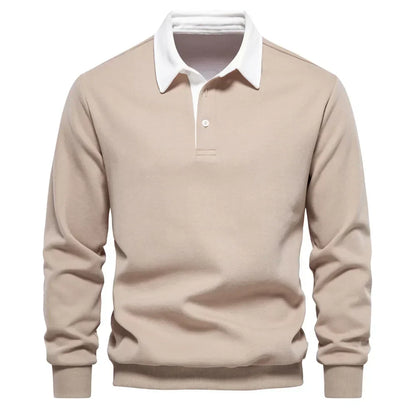 Jens - Sweatshirt med Polohals